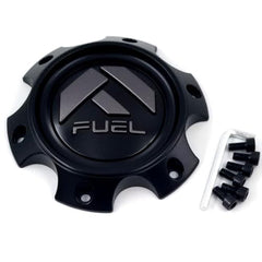 Fuel Matte Black Bolt-On Hub Cap with Gunmetal Logo for 6x5.5