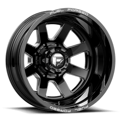 Fuel Mono 22x8 9 MATTE BLACK MILLED +-202mm