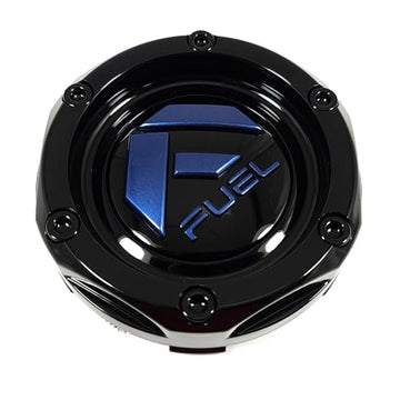 Fuel Off-Road Gloss Black Wheel Center Cap with Blue Logo