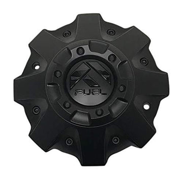 Fuel Black on Black Five-Bar Hub Cap for 5/6 Lug