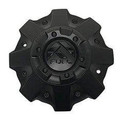 Fuel Black on Black Five-Bar Hub Cap for 5/6 Lug