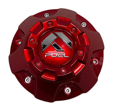 Fuel 8X180 Gloss Red with Chrome Logo Hub Cap