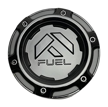 Fuel Snap-In Hub Cap Matte Black with Gloss Black Logo for 5X5.0