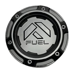 Fuel Snap-In Hub Cap Matte Black with Gloss Black Logo for 5X5.0