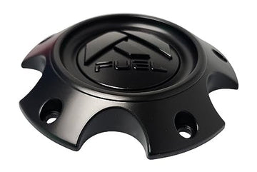 Fuel Matte Black Bolt-On Hub Cap with Gloss Black Logo for 6x5.5