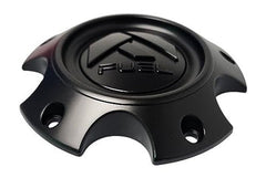 Fuel Matte Black Bolt-On Hub Cap with Gloss Black Logo for 6x5.5