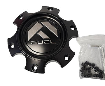 Fuel Matte Black Bolt-On Hub Cap with Gunmetal Logo for 5x5.0