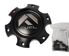 Fuel Matte Black Bolt-On Hub Cap with Gunmetal Logo for 5x5.0
