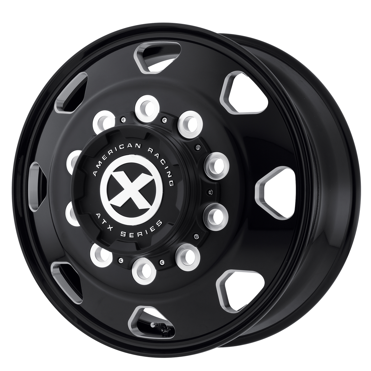 ATX 5x8 401 SATIN BLACK MILLED - FRONT +144mm