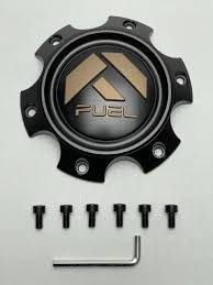 Fuel Matte Black Bolt-On Hub Cap with Bronze Logo for 6x5.5