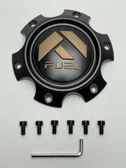 Fuel Matte Black Bolt-On Hub Cap with Bronze Logo for 6x5.5