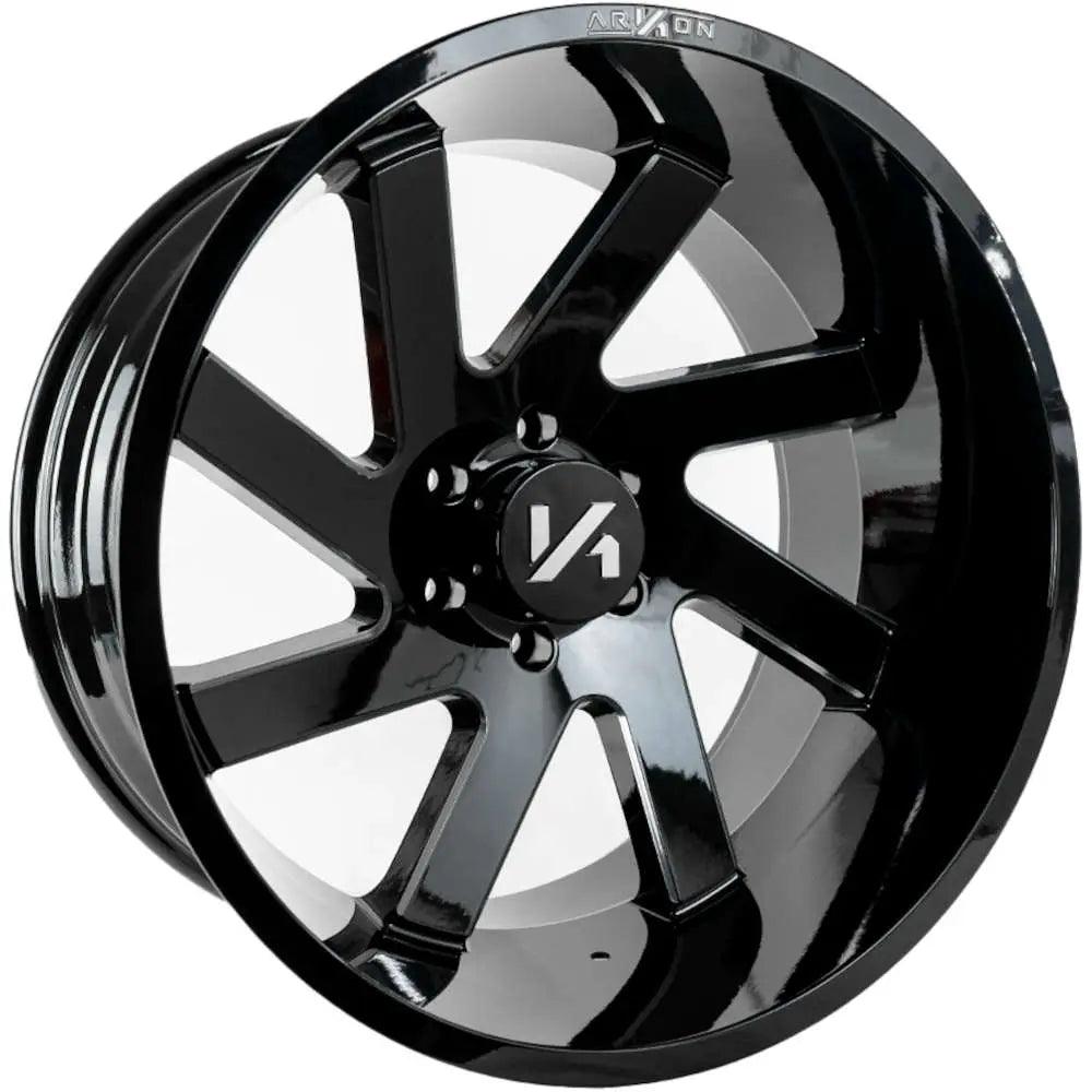 Arkon Off-Road 20x12 Lincoln Gloss Black with Milled Spoke Edges -51mm - HulkOffsets