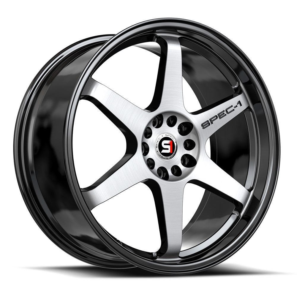 Spec-1 18x10.5 SPT-33 Gloss Black & Machined +20mm