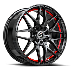 Spec-1 18x8 SP-60 Gloss Black & Red Undercut +38mm