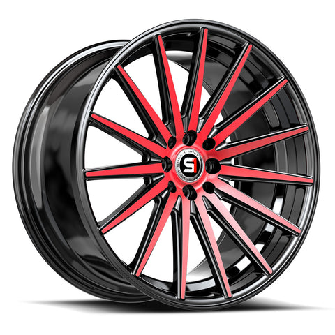 Spec-1 19x8.5 SP-69 Gloss Black & Red Machined +38mm