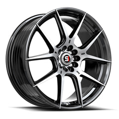 Spec-1 17x8 SP-71 Gloss Black & Machined +42mm