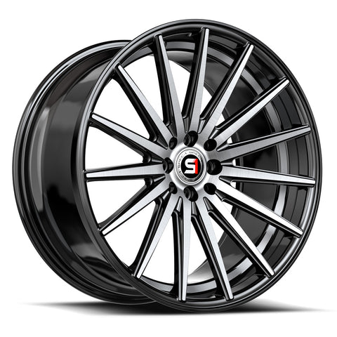 Spec-1 19x8.5 SP-69 Gloss Black & Machined & Undercut +38mm