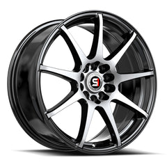 Spec-1 17x7 SP-67 Gloss Black & Machined +42mm