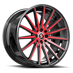 Spec-1 17x7.5 SP-69 Gloss Black & Red Machined +42mm