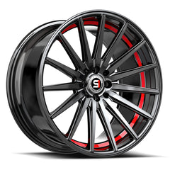 Spec-1 20x8.5 SP-69 Gloss Black & Red Undercut +38mm