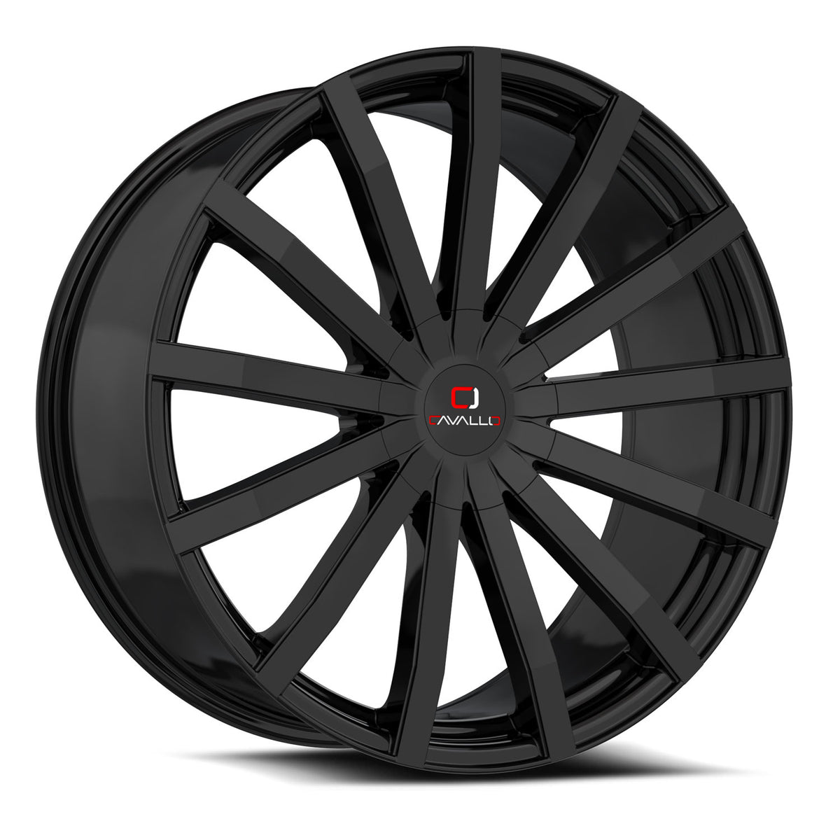 Cavallo 22x9.5 CLV-52 Gloss Black +18mm