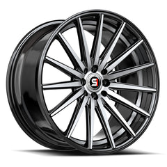 Spec-1 17x7.5 SP-69 Gloss Black & Machined & Undercut +42mm