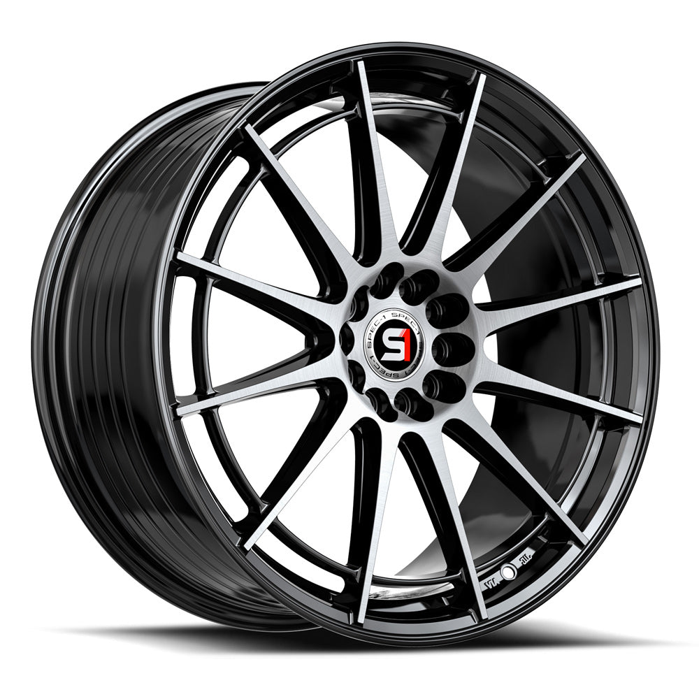 Spec-1 18x8 SP-64 Gloss Black & Machined +34mm