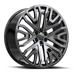 O.E. Revolution 22x9 G-14 Gloss Black & Milled +28mm