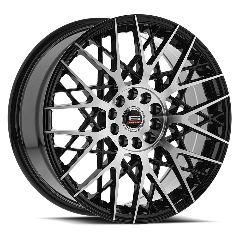 Spec-1 17x7.5 SP-53 Gloss Black & Machined +42mm