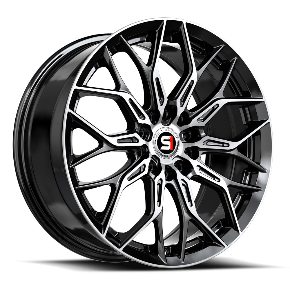 Spec-1 17x7.5 SP-57 Gloss Black & Machined +42mm