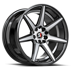 Spec-1 18x8 SP-73 Gloss Black & Machined & Undercut +38mm