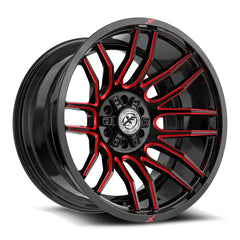 XF Off-Road 20x9 XF-232 Gloss Black & Red Machined +12mm