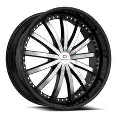 Cavallo 22x9.5 CLV-53 Gloss Black & Machined +15mm