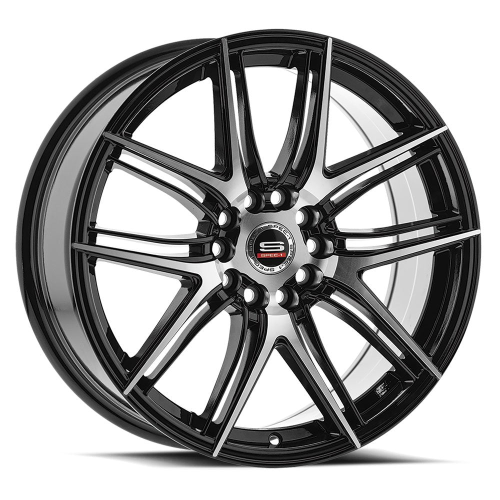 Spec-1 17x7.5 SP-56 Gloss Black & Machined +42mm