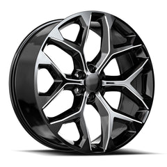 O.E. Revolution 24x10 G-09 Gloss Black & Milled +24mm