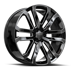 O.E. Revolution 22x9 D-37 Gloss Black & Milled +31mm