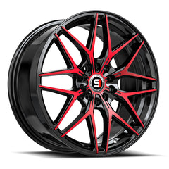 Spec-1 18x8 SP-60 Gloss Black & Red Machined +38mm