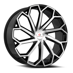 Cavallo 22x9.5 CLV-51 Gloss Black & Machined +15mm