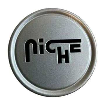 Niche 2.70" Silver with Black Logo Flat Cap
