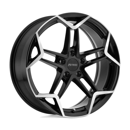 Petrol 17x8 P1A GLOSS BLACK W/ MACHINED CUT FACE +40mm