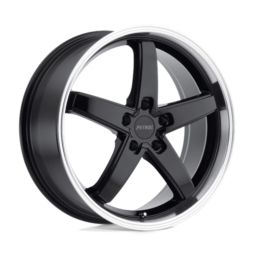 Petrol 17x8 P1B GLOSS BLACK W/ MACHINED CUT LIP +32mm