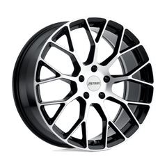 Petrol 19x8 P2B GLOSS BLACK W/ MACHINED FACE +40mm
