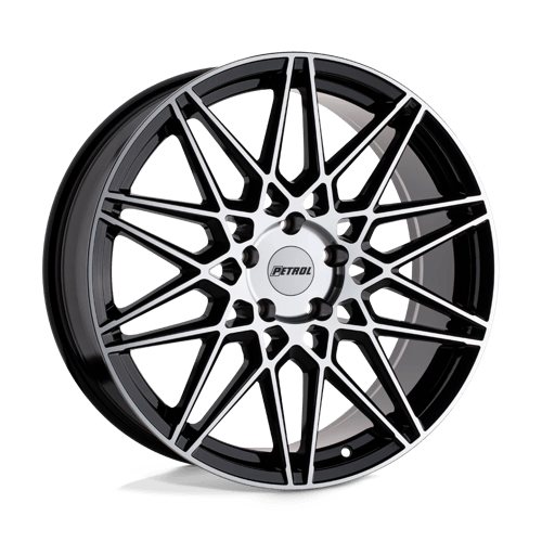 Petrol 18x8 P3C GLOSS BLACK W/ MACHINED FACE +35mm