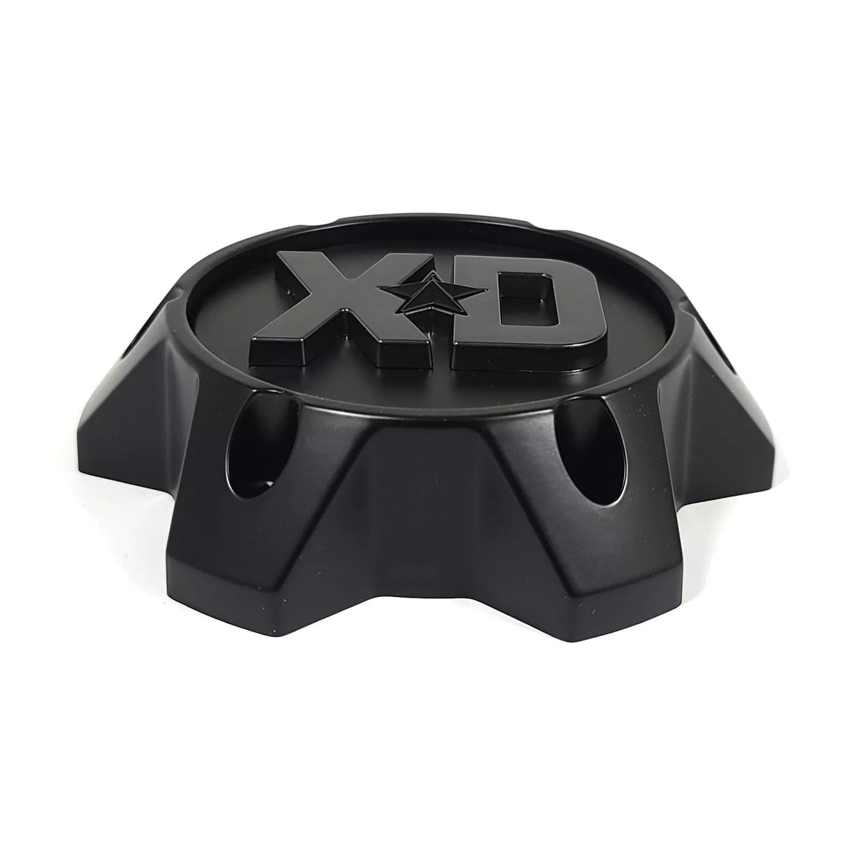 XDS Bolton Satin Black with Gray/Black Logo Center Cap for RevStar 6x135