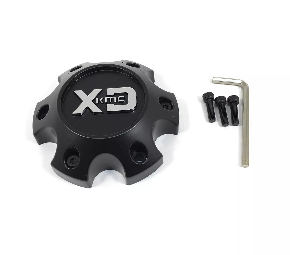XDS Satin Black 1PC Small 5 LUG Center Cap for XDS CAP 6X4.5/120 SATIN BLACK (NEW LOGO)