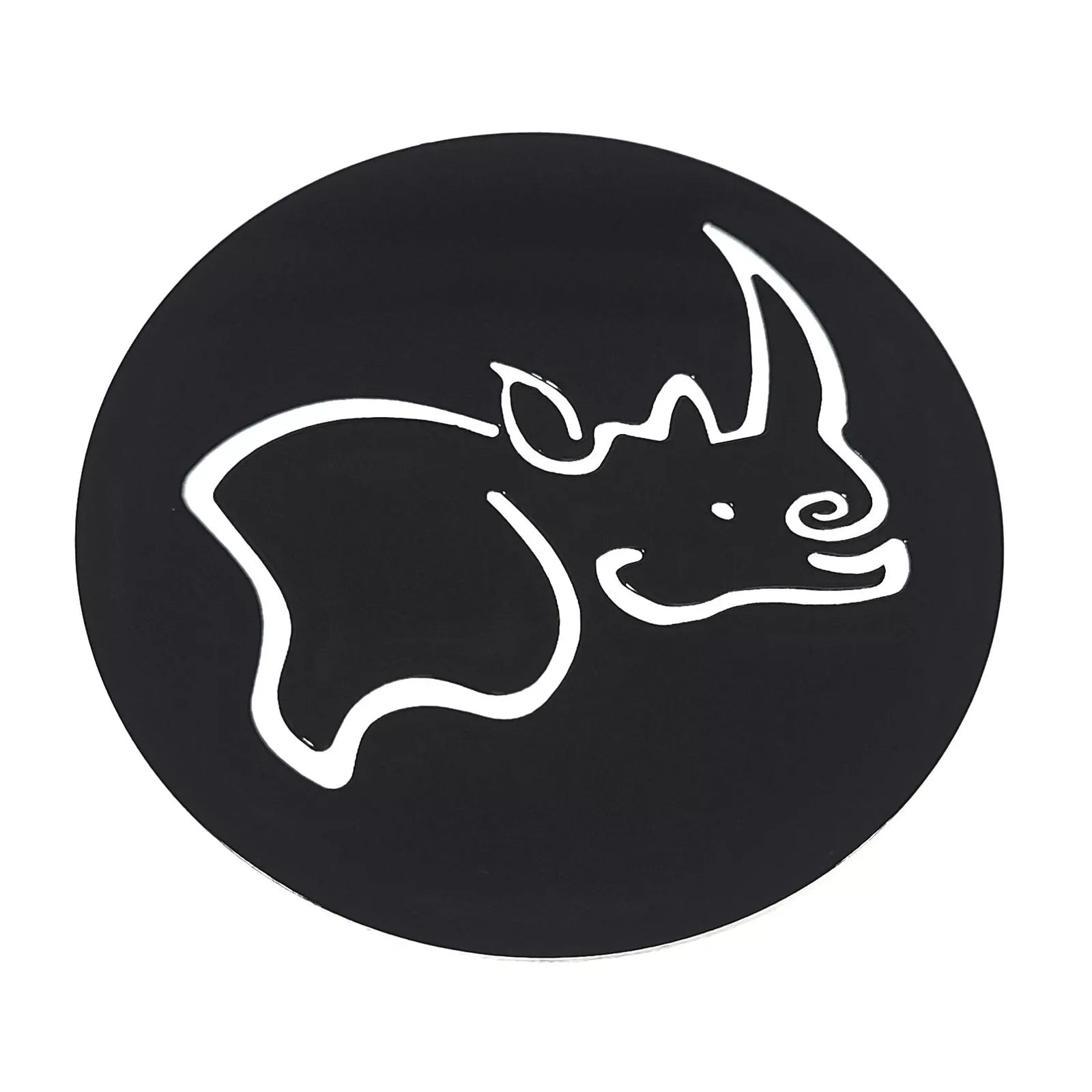 Black Rhino 80MM Flat Black Emblem