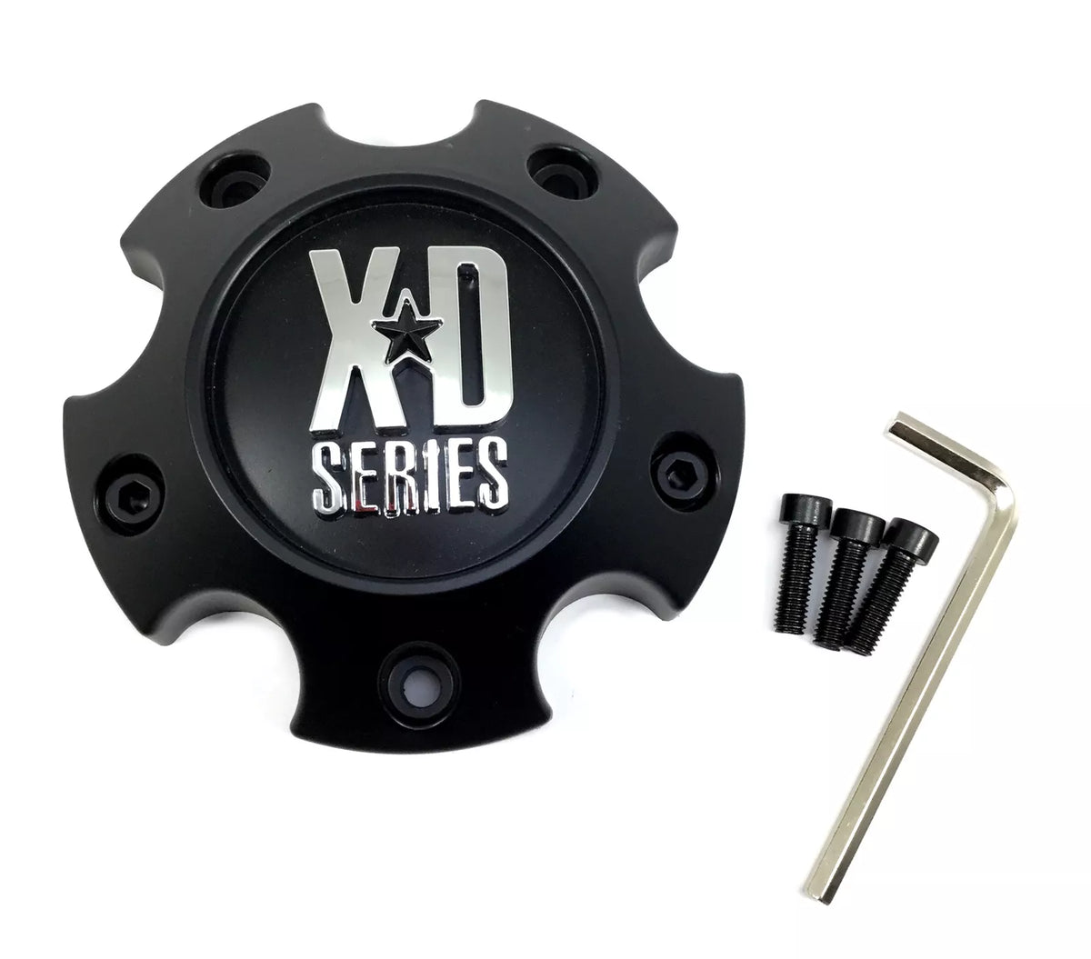 XDS Satin Black 1PC Small 5 LUG Center Cap for SATIN BLACK