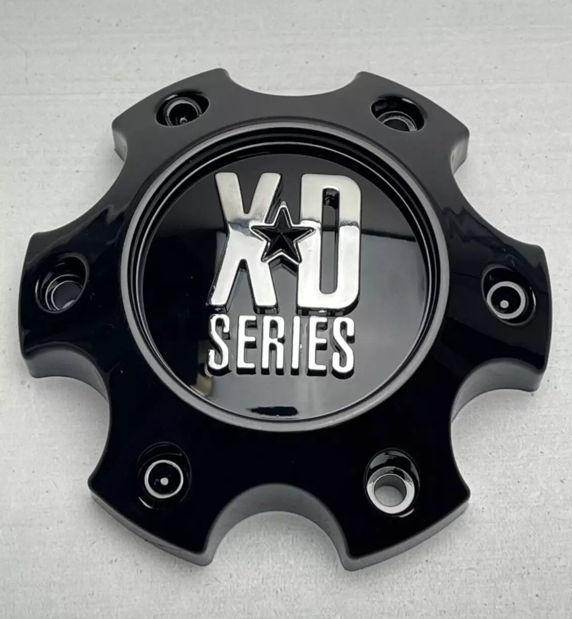 XDS Gloss Black 1PC Small 5 LUG Center Cap for 6X4.5