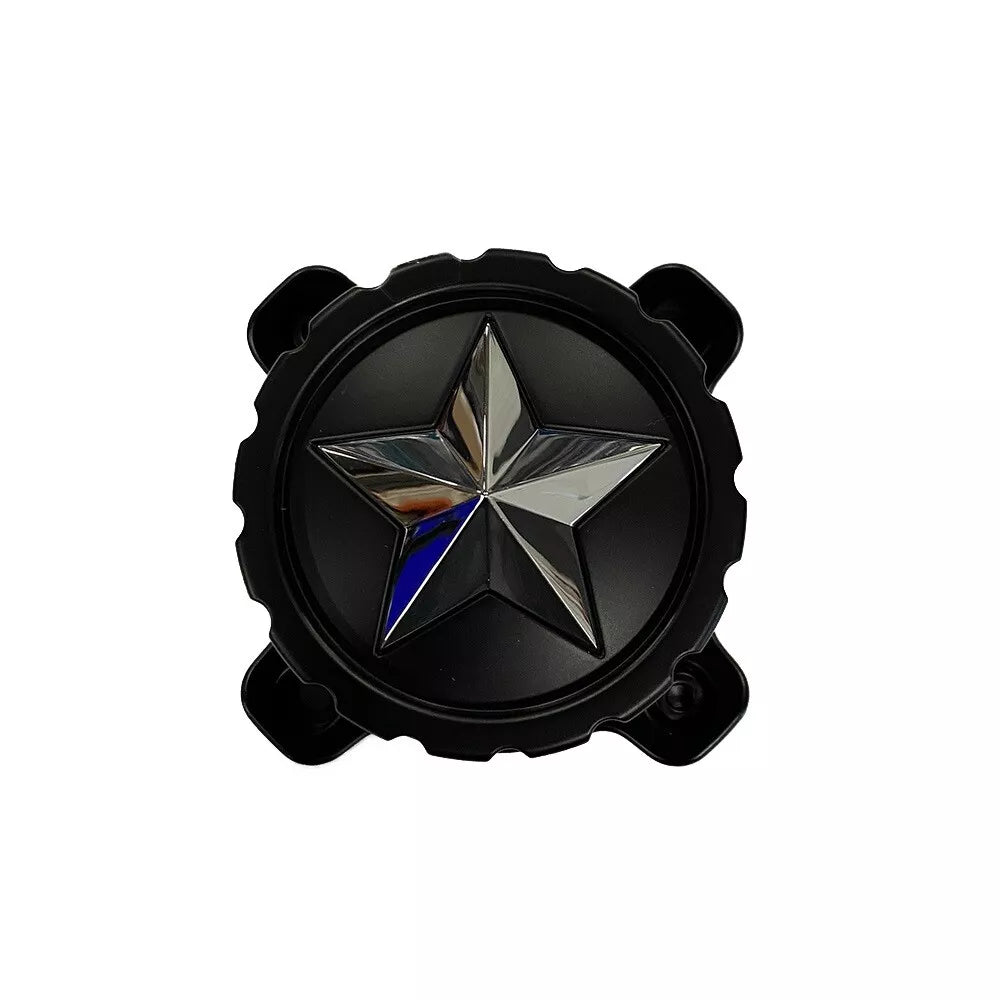 MSA Offroad Wheels Satin Black MSA 3 Cap with Chrome Star