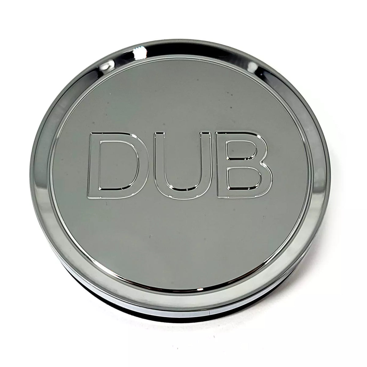 Flat Dub Chrome Aluminum O-Ring Hub Cap for BMW